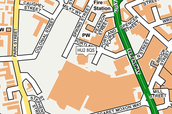 HU2 8QS map - OS OpenMap – Local (Ordnance Survey)