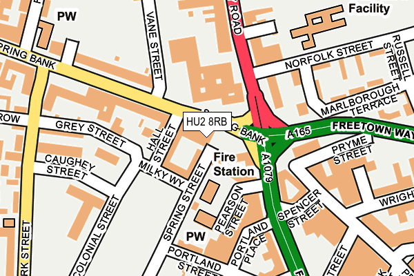 HU2 8RB map - OS OpenMap – Local (Ordnance Survey)