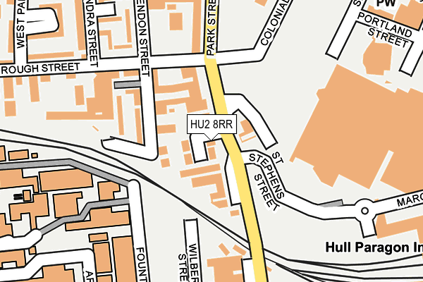 HU2 8RR map - OS OpenMap – Local (Ordnance Survey)