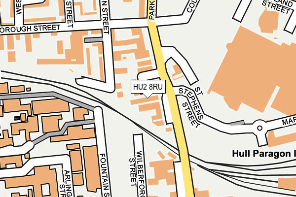 HU2 8RU map - OS OpenMap – Local (Ordnance Survey)