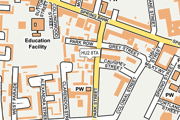 HU2 8TA map - OS OpenMap – Local (Ordnance Survey)