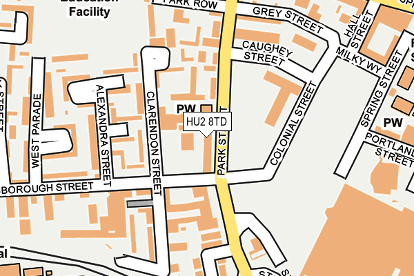 HU2 8TD map - OS OpenMap – Local (Ordnance Survey)