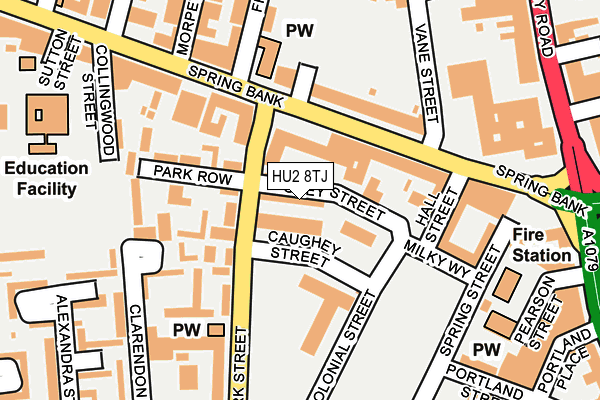 HU2 8TJ map - OS OpenMap – Local (Ordnance Survey)