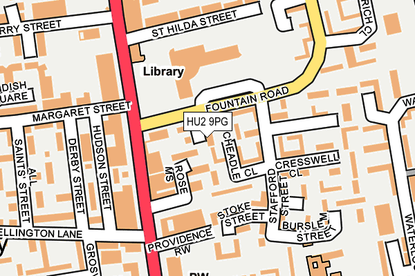 HU2 9PG map - OS OpenMap – Local (Ordnance Survey)