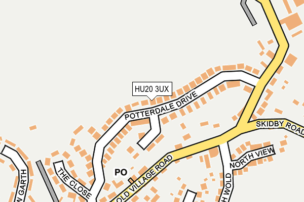 HU20 3UX map - OS OpenMap – Local (Ordnance Survey)