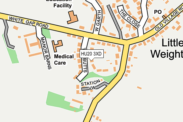 HU20 3XD map - OS OpenMap – Local (Ordnance Survey)