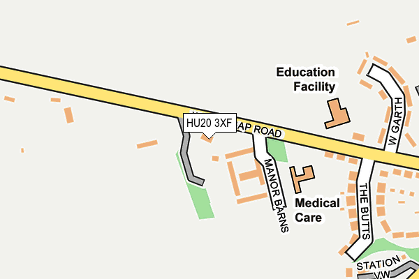HU20 3XF map - OS OpenMap – Local (Ordnance Survey)