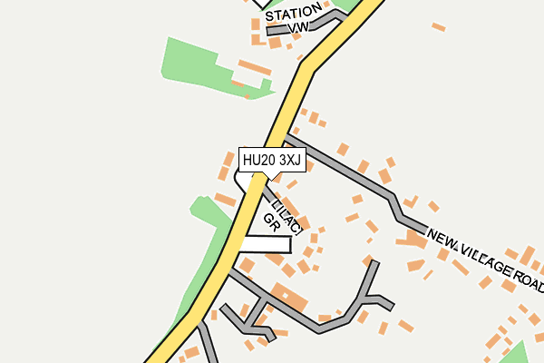 HU20 3XJ map - OS OpenMap – Local (Ordnance Survey)