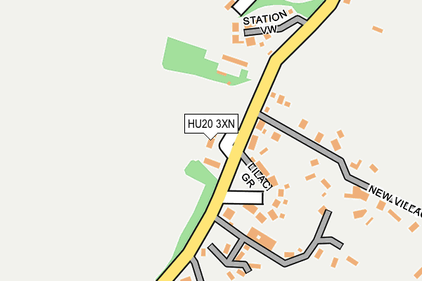 HU20 3XN map - OS OpenMap – Local (Ordnance Survey)