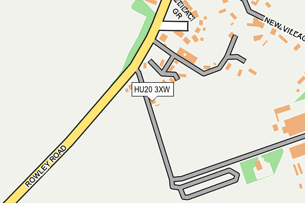 HU20 3XW map - OS OpenMap – Local (Ordnance Survey)