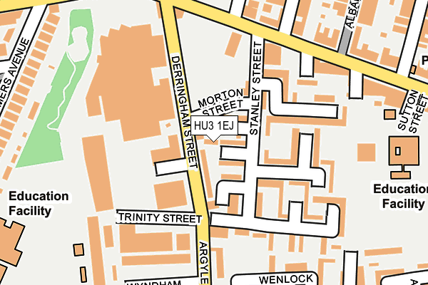 HU3 1EJ map - OS OpenMap – Local (Ordnance Survey)