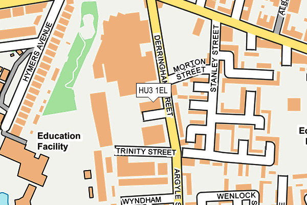 HU3 1EL map - OS OpenMap – Local (Ordnance Survey)