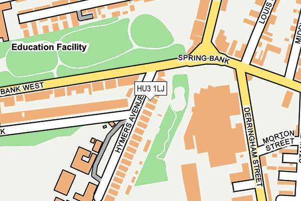 HU3 1LJ map - OS OpenMap – Local (Ordnance Survey)