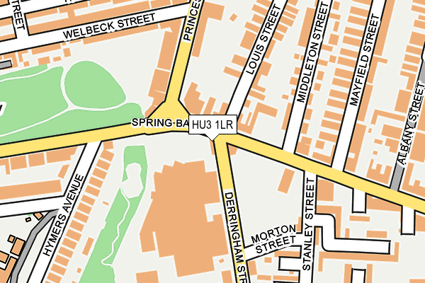 HU3 1LR map - OS OpenMap – Local (Ordnance Survey)