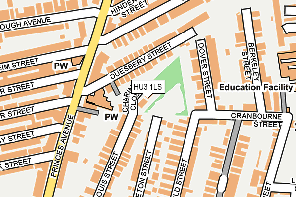 HU3 1LS map - OS OpenMap – Local (Ordnance Survey)