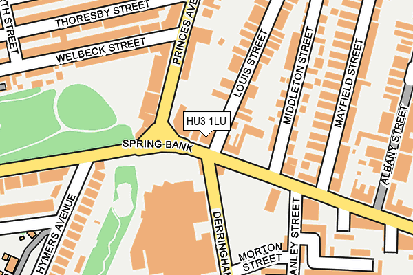 HU3 1LU map - OS OpenMap – Local (Ordnance Survey)