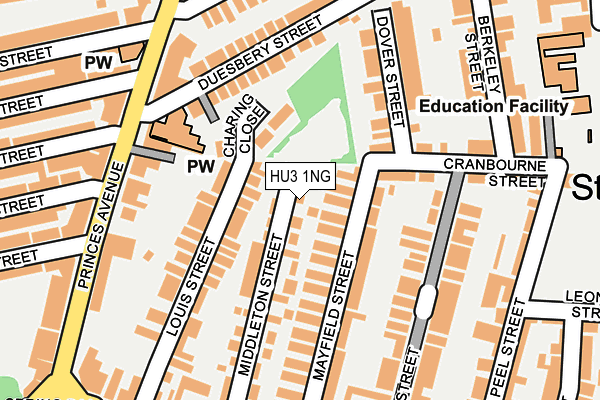 HU3 1NG map - OS OpenMap – Local (Ordnance Survey)