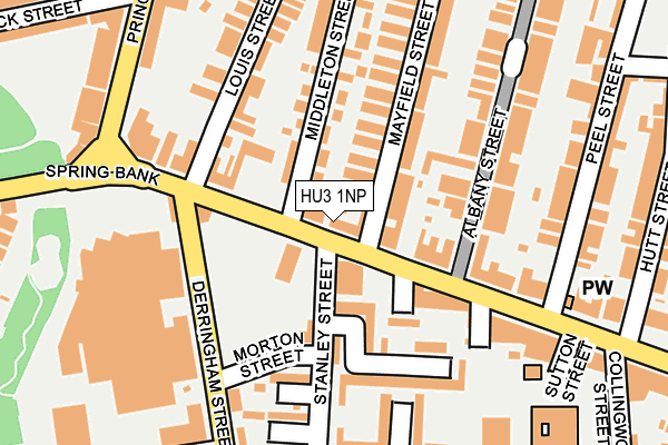 HU3 1NP map - OS OpenMap – Local (Ordnance Survey)