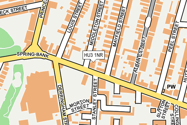 HU3 1NR map - OS OpenMap – Local (Ordnance Survey)