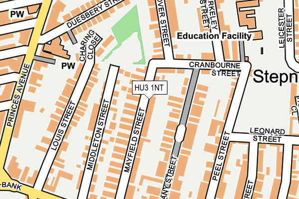 HU3 1NT map - OS OpenMap – Local (Ordnance Survey)