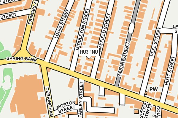 HU3 1NU map - OS OpenMap – Local (Ordnance Survey)