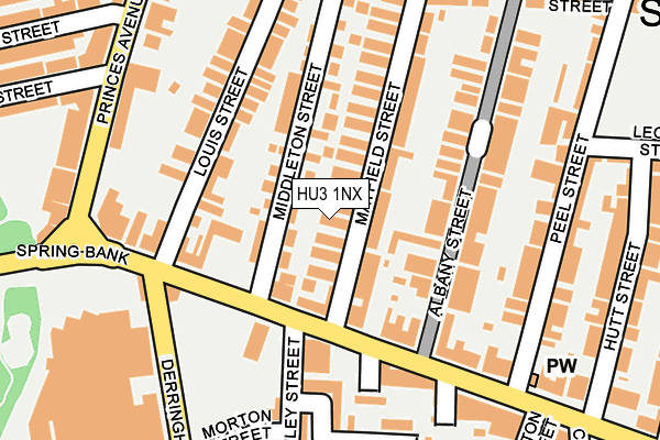 HU3 1NX map - OS OpenMap – Local (Ordnance Survey)