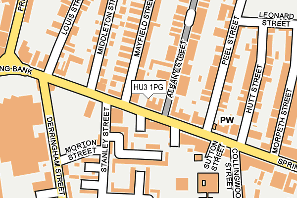 HU3 1PG map - OS OpenMap – Local (Ordnance Survey)