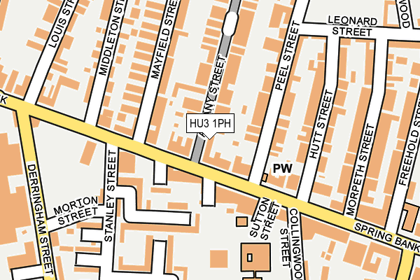 HU3 1PH map - OS OpenMap – Local (Ordnance Survey)
