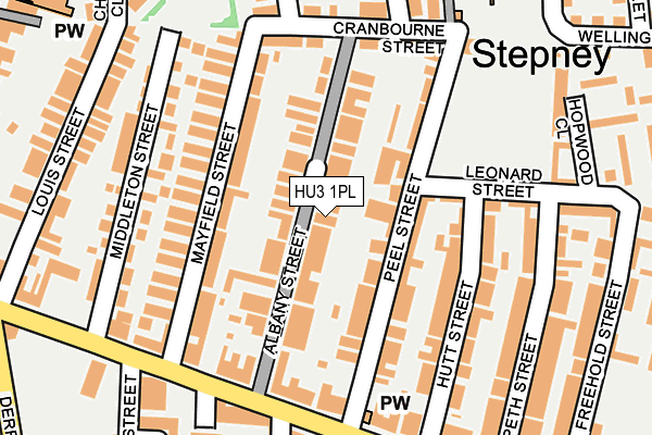 HU3 1PL map - OS OpenMap – Local (Ordnance Survey)