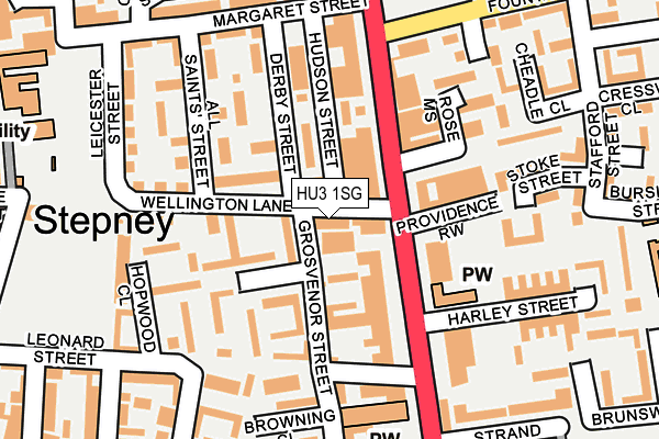 HU3 1SG map - OS OpenMap – Local (Ordnance Survey)