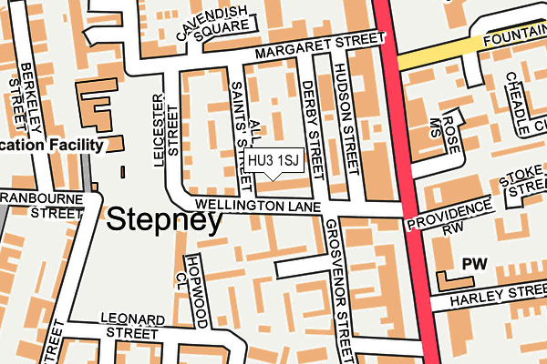 HU3 1SJ map - OS OpenMap – Local (Ordnance Survey)