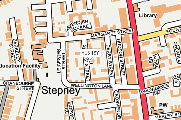 HU3 1SY map - OS OpenMap – Local (Ordnance Survey)