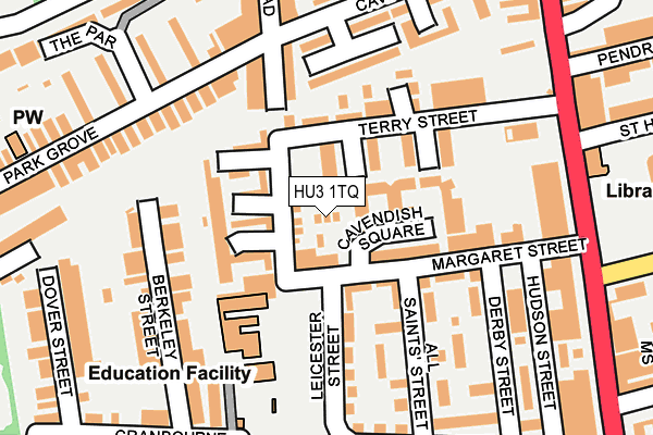 HU3 1TQ map - OS OpenMap – Local (Ordnance Survey)