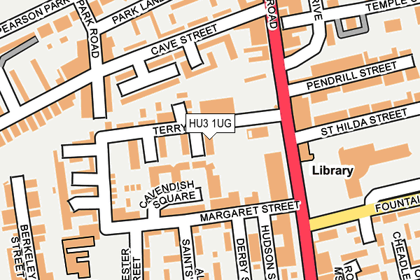HU3 1UG map - OS OpenMap – Local (Ordnance Survey)
