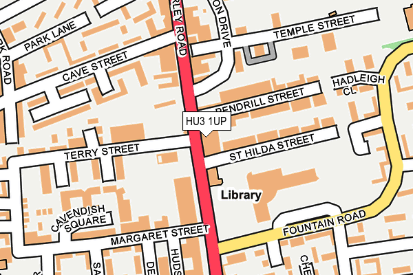 HU3 1UP map - OS OpenMap – Local (Ordnance Survey)