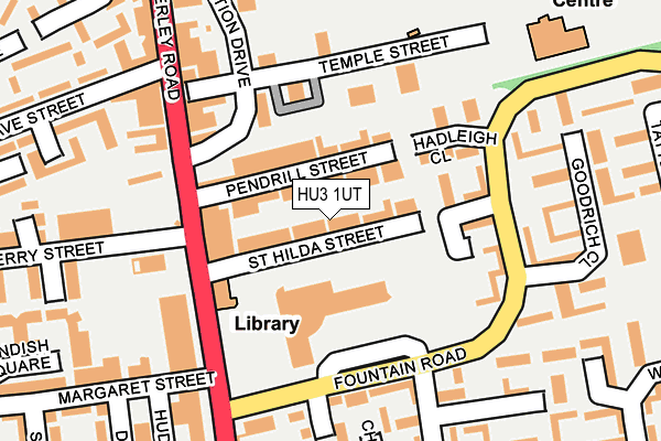 HU3 1UT map - OS OpenMap – Local (Ordnance Survey)