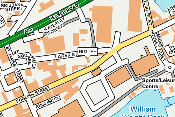 HU3 2BE map - OS OpenMap – Local (Ordnance Survey)