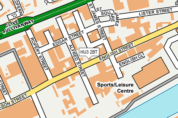 HU3 2BT map - OS OpenMap – Local (Ordnance Survey)