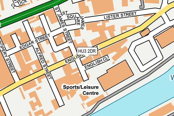 HU3 2DR map - OS OpenMap – Local (Ordnance Survey)