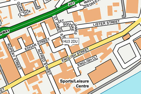 HU3 2DU map - OS OpenMap – Local (Ordnance Survey)