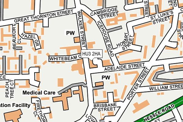 HU3 2HA map - OS OpenMap – Local (Ordnance Survey)