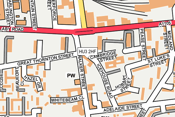 HU3 2HF map - OS OpenMap – Local (Ordnance Survey)