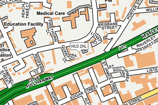 HU3 2HL map - OS OpenMap – Local (Ordnance Survey)