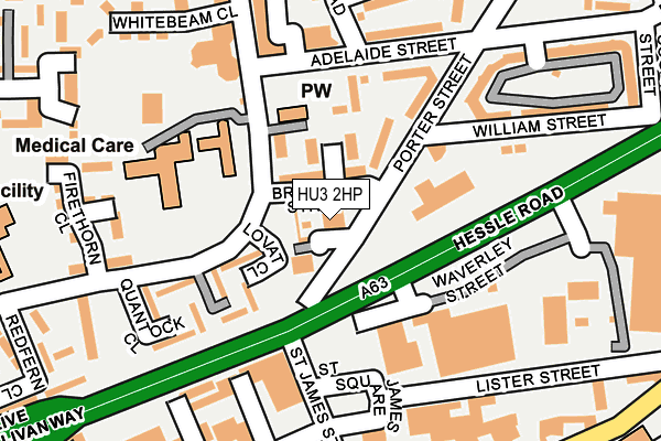 HU3 2HP map - OS OpenMap – Local (Ordnance Survey)