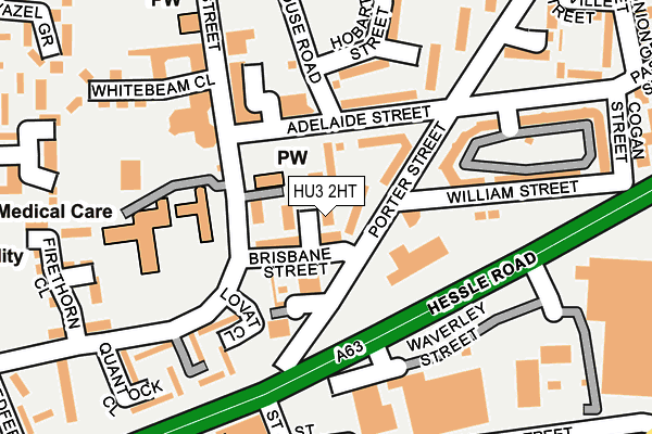 HU3 2HT map - OS OpenMap – Local (Ordnance Survey)
