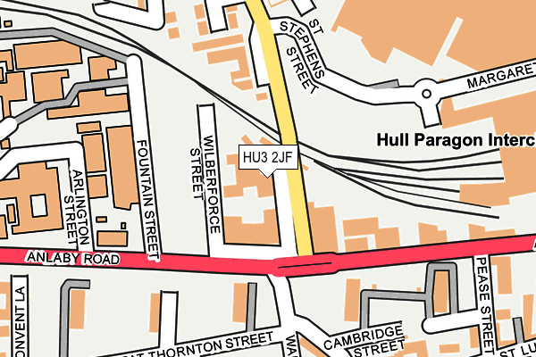 HU3 2JF map - OS OpenMap – Local (Ordnance Survey)