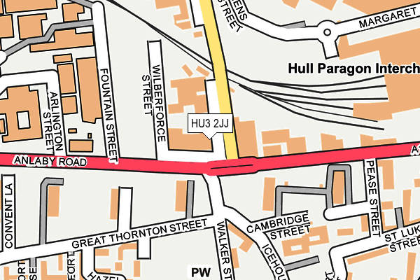HU3 2JJ map - OS OpenMap – Local (Ordnance Survey)