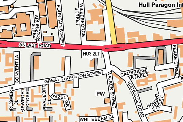HU3 2LT map - OS OpenMap – Local (Ordnance Survey)