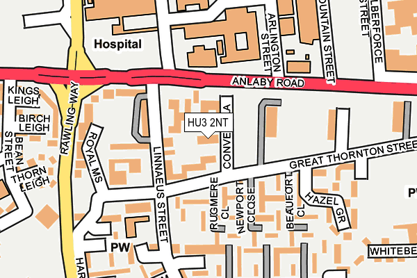 HU3 2NT map - OS OpenMap – Local (Ordnance Survey)