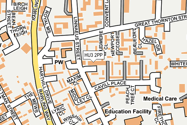 HU3 2PP map - OS OpenMap – Local (Ordnance Survey)